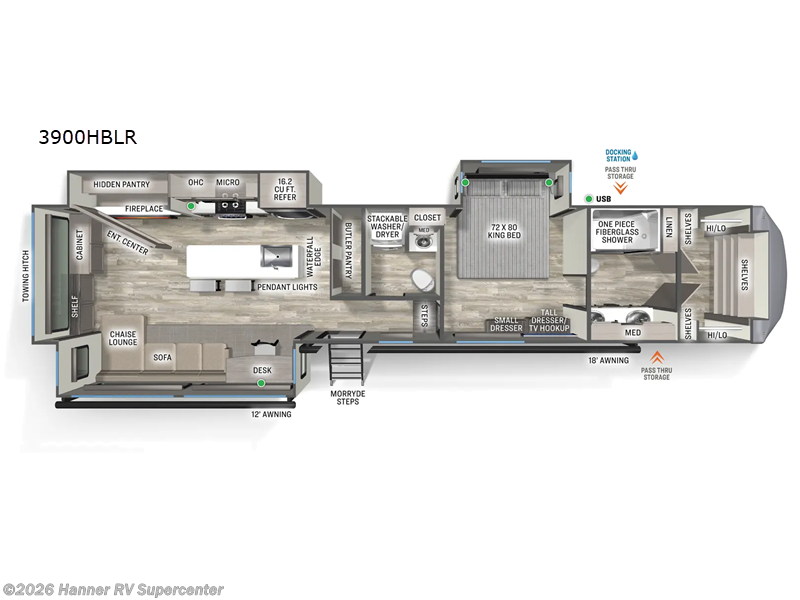 2026 Forest River Sandpiper 3900HBLR - New Fifth Wheel For Sale by Hanner RV Supercenter in Baird, Texas features Slideout