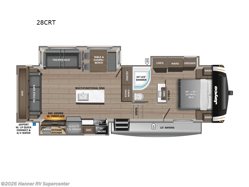 2026 Jayco Eagle HT 28CRT - New Fifth Wheel For Sale by Hanner RV Supercenter in Baird, Texas features Slideout