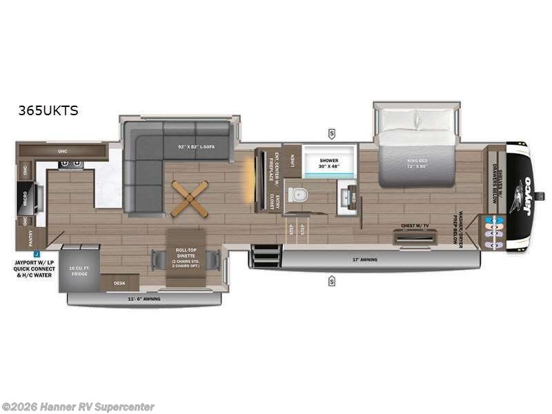 2026 Jayco Eagle 365UKTS - New Fifth Wheel For Sale by Hanner RV Supercenter in Baird, Texas features Slideout