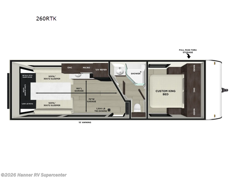2026 Forest River Wildwood FSX 260RTK - New Toy Hauler For Sale by Hanner RV Supercenter in Baird, Texas