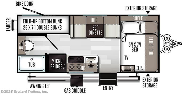 105201 2021 Forest River Rockwood Geo Pro G19bh Travel Trailer For Sale In Whately Ma
