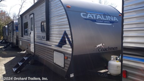 &lt;p&gt;New 2023 Coachmen Catalina Summit 261BH travel trailer.Double-wide corner bunks with storage beneath. USB ports throughout. No carpetting!&amp;nbsp;Upgraded entry steps. Large 12v refrigerator. Electric awning with color selectable LEDs. JBL audio system. New upgraded switch panel with bluetooth. Call today for more info!&lt;/p&gt;