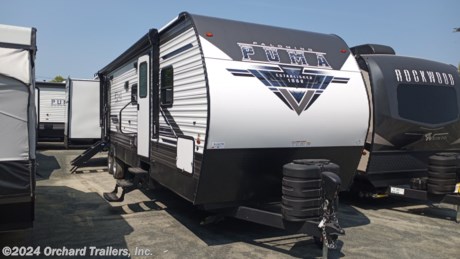 &lt;p&gt;New 2023 Palomino Puma 32DBTS travel trailer. Amazing bunkhouse! Triple slides! Large outside kitchen with refrigerator, sink, and mircrowave. Dual opposing slides in the bunk room with a folding couch, folding bottom bed, and amazing floor space and storage. Central living room and kitchen. U-shaped dinette. Pull-out tri-fold sofa. 12v refrigerator. Rear ladder. Private from bedroom with wood pocket doors. Call today for more info!&lt;/p&gt;