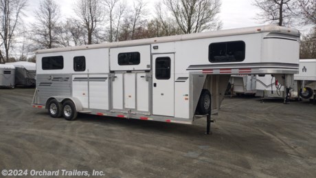&lt;p&gt;Used 2016 Kingston 2+1 gooseneck horse trailer. Very rare. Fantastic condition! Only a few are produced every year. All aluminum construction with pressure-treated wood flooring. Rear and side ramps. 9&#39; box stall. Pass-through door from dressing room to box stall. Head divider. Aluminum rims. Spacious dressing room with saddle racks and bridle hooks. Roof vents. Windows all around. Recently replaced tires. Additional photos coming soon. Call today for more information!&amp;nbsp;&lt;/p&gt;