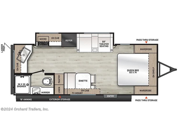 Floorplan of 2025 Coachmen Catalina Summit Series 8 221MKE