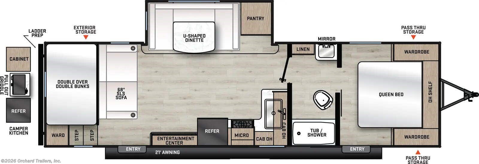 Floorplan of 2025 Coachmen Catalina Summit Series 8 271DBS