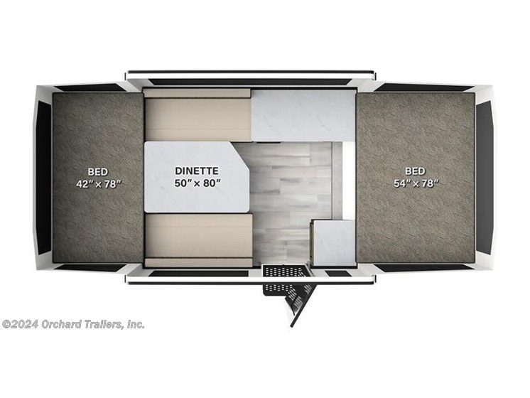 Floorplan of 2025 Forest River Rockwood Off The Ground R16OTG