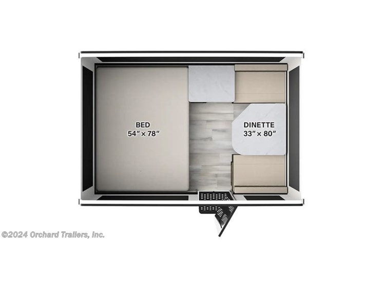 Floorplan of 2025 Forest River Rockwood Off The Ground R19OTG