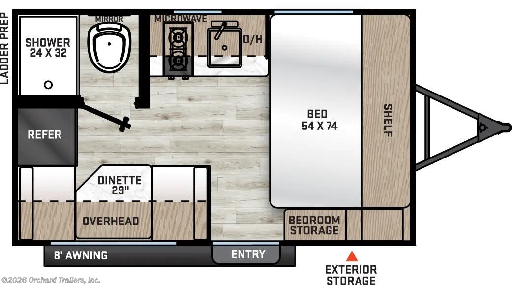 Floorplan of 2026 Coachmen Catalina Summit Series 7 134RDX