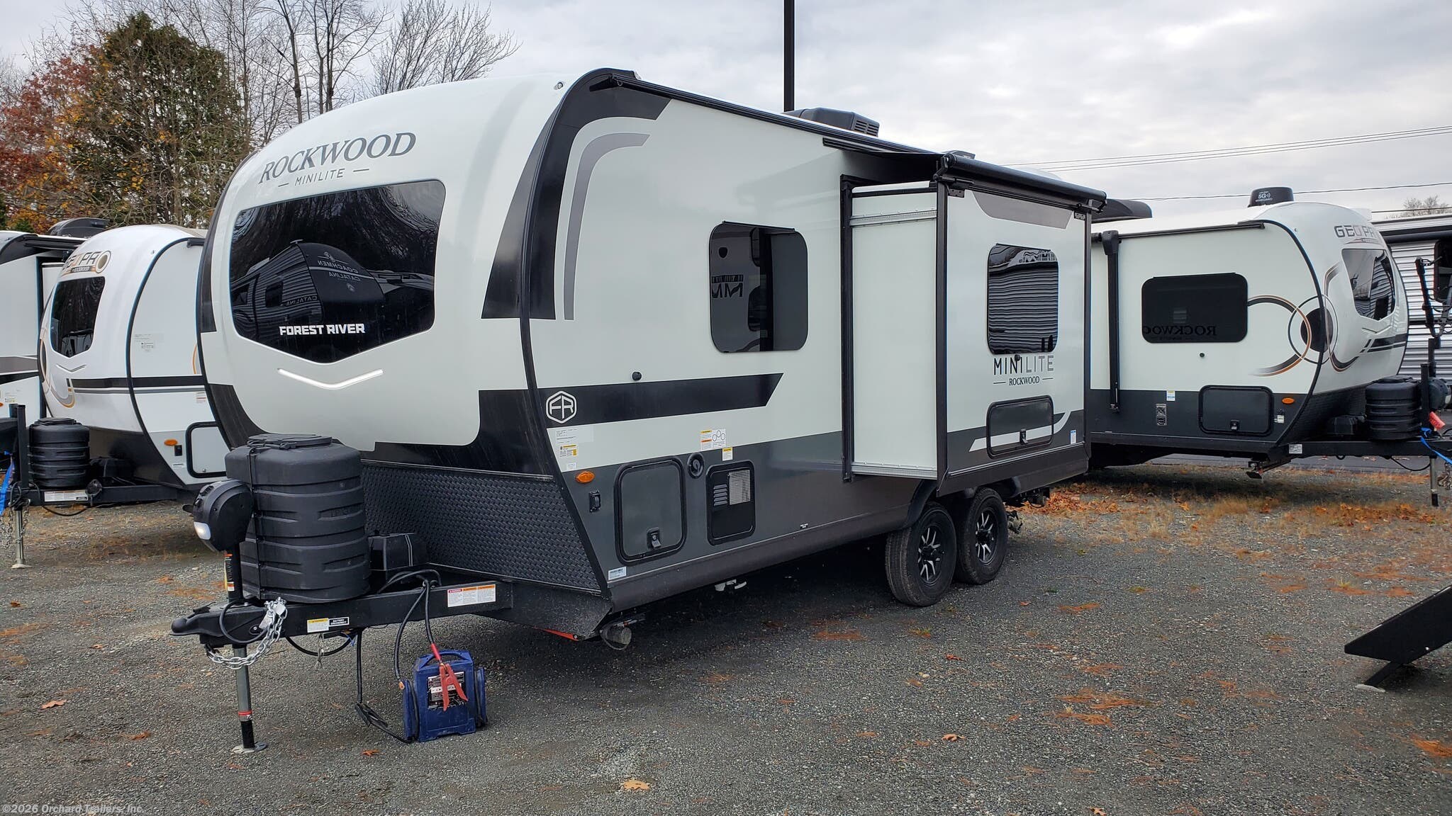 2026 Forest River Rockwood Mini Lite 2109S - New Travel Trailer For Sale by Orchard Trailers, Inc. in Whately, Massachusetts features Power Awning, Griddle, Solar Panel, Fireplace, Water Heater