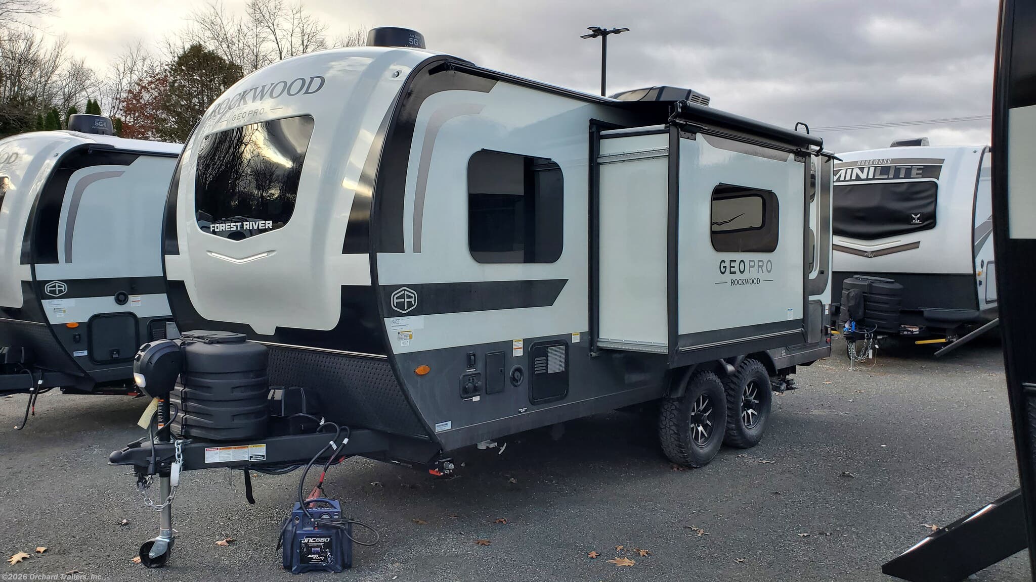 2026 Forest River Rockwood Geo Pro G20BHT - New Travel Trailer For Sale by Orchard Trailers, Inc. in Whately, Massachusetts features Shower, Refrigerator, Microwave, Solar Panel, Inverter