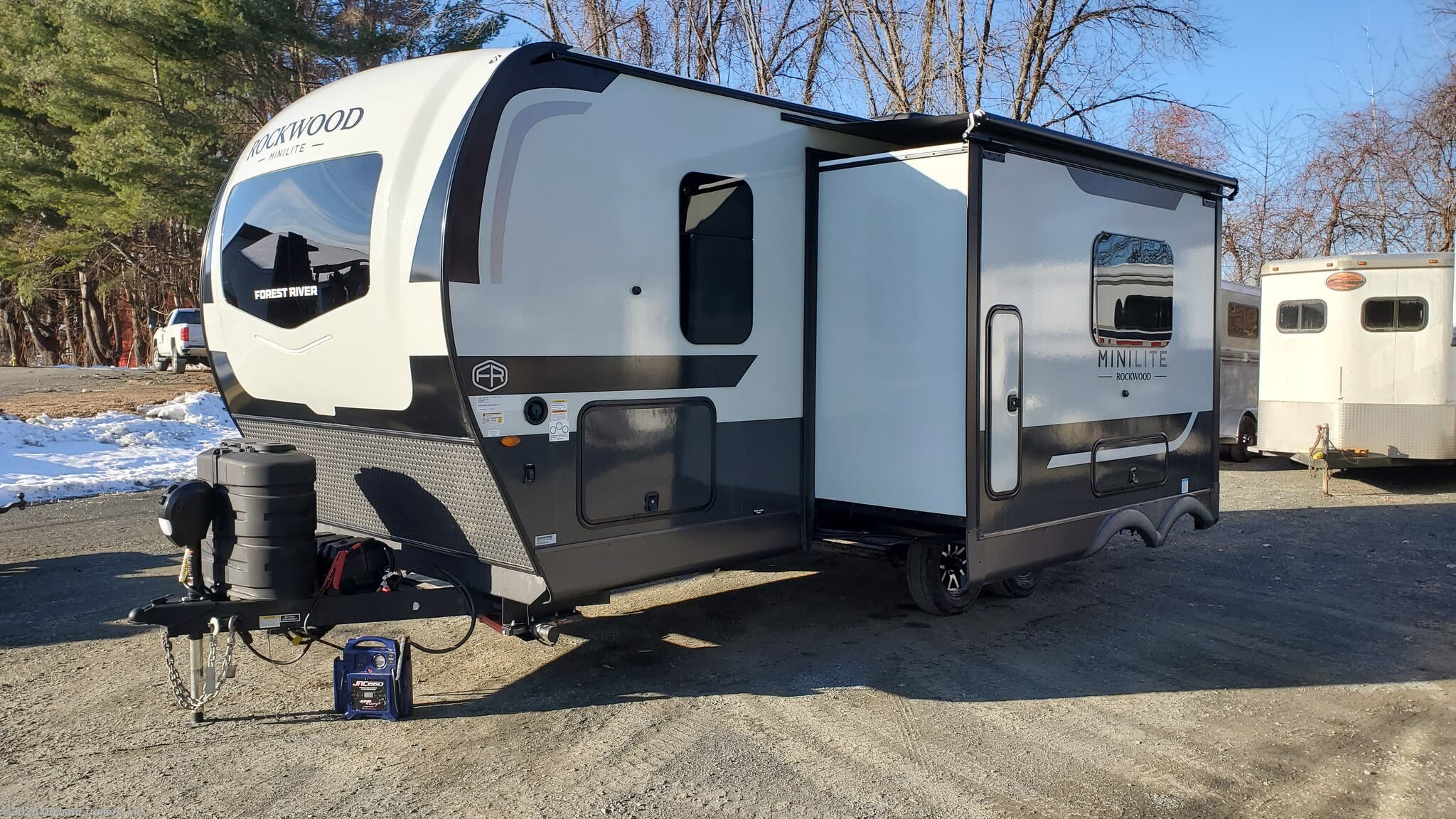 2026 Forest River Rockwood Mini Lite 2214S - New Travel Trailer For Sale by Orchard Trailers, Inc. in Whately, Massachusetts features Awning, Shower, Power Awning, Slam Latch Baggage Doors, Black Tank Flush