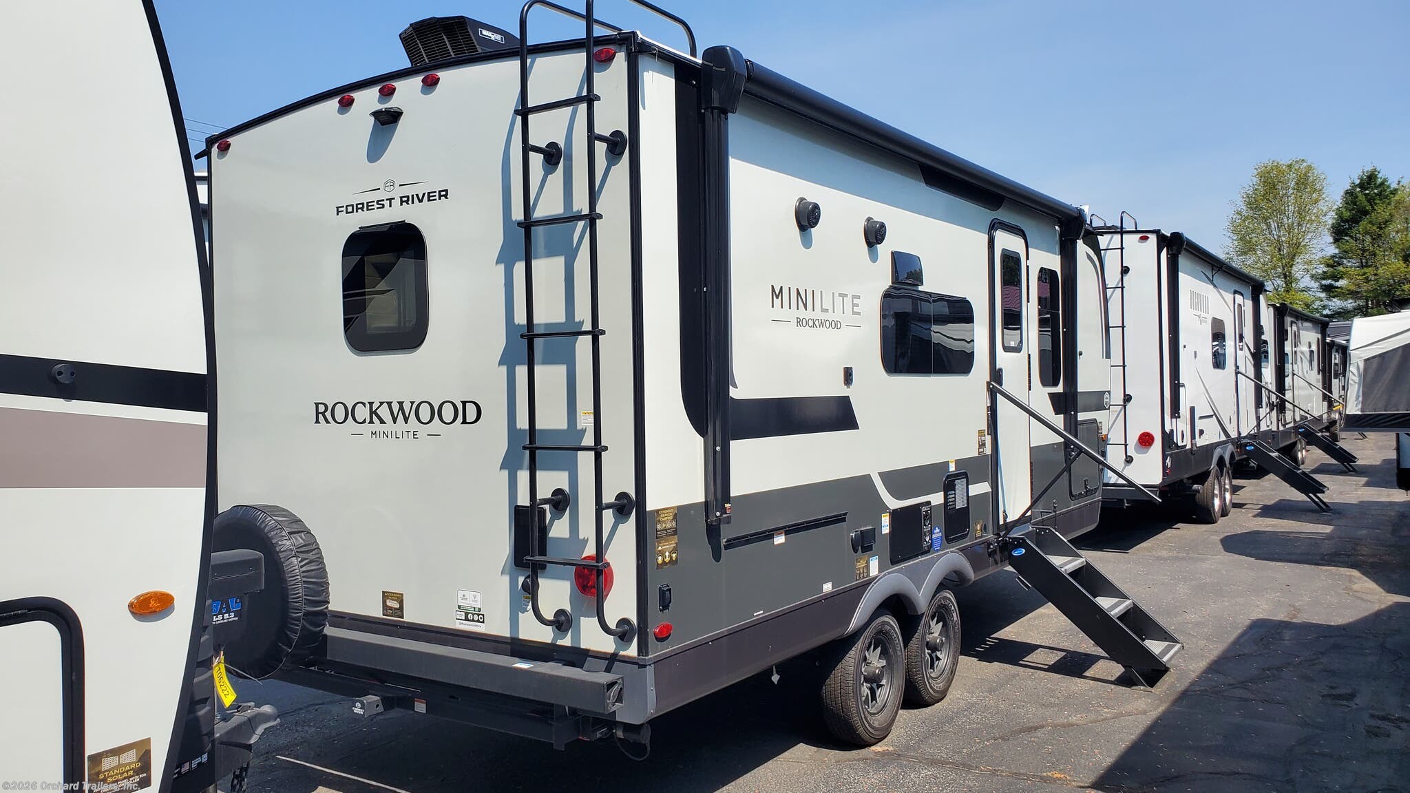 2026 Forest River Rockwood Mini Lite 2214S - New Travel Trailer For Sale by Orchard Trailers, Inc. in Whately, Massachusetts features Stabilizer Jacks, Backup Camera, Ladder, Slam Latch Baggage Doors, Refrigerator