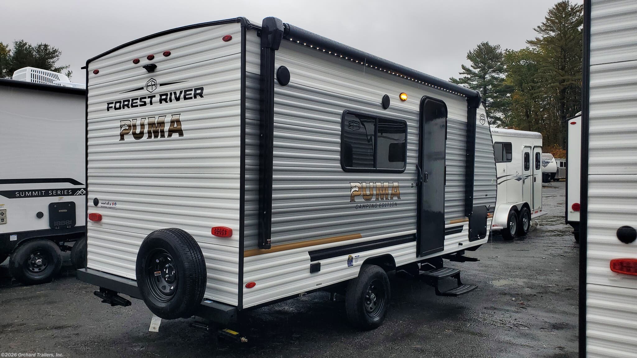 2026 Palomino Puma Camping Edition 16QBCE - New Travel Trailer For Sale by Orchard Trailers, Inc. in Whately, Massachusetts features Thermofoil Countertops, Water Heater, Microwave, Pleated Shades