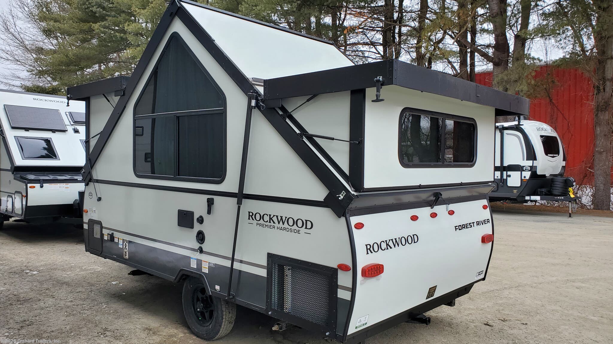 2026 Forest River Rockwood Hard Side A121FD - New Popup For Sale by Orchard Trailers, Inc. in Whately, Massachusetts features Furnace, CO Detector, Solar Panel, Hitch, Detachable Power Cord