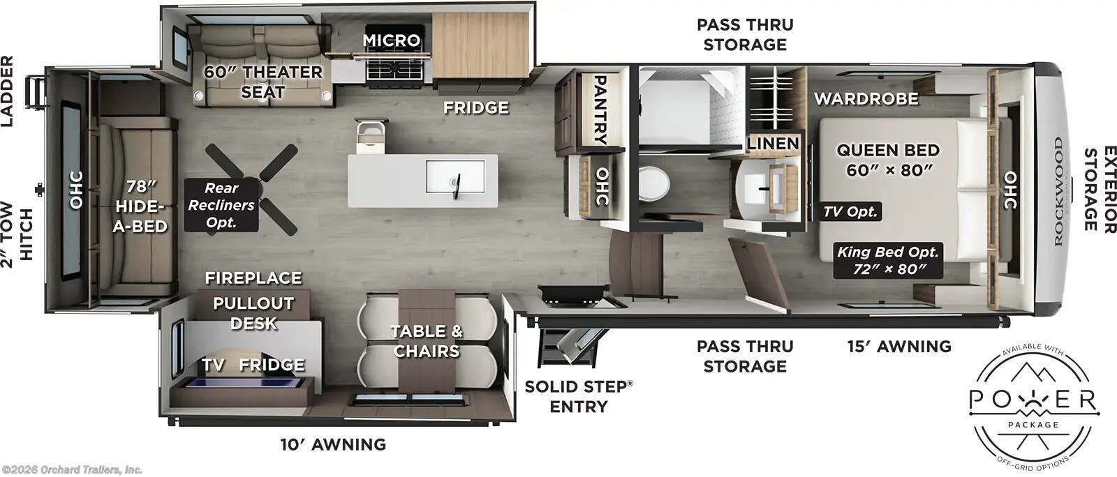 Floorplan of 2026 Forest River Rockwood Signature R331RL