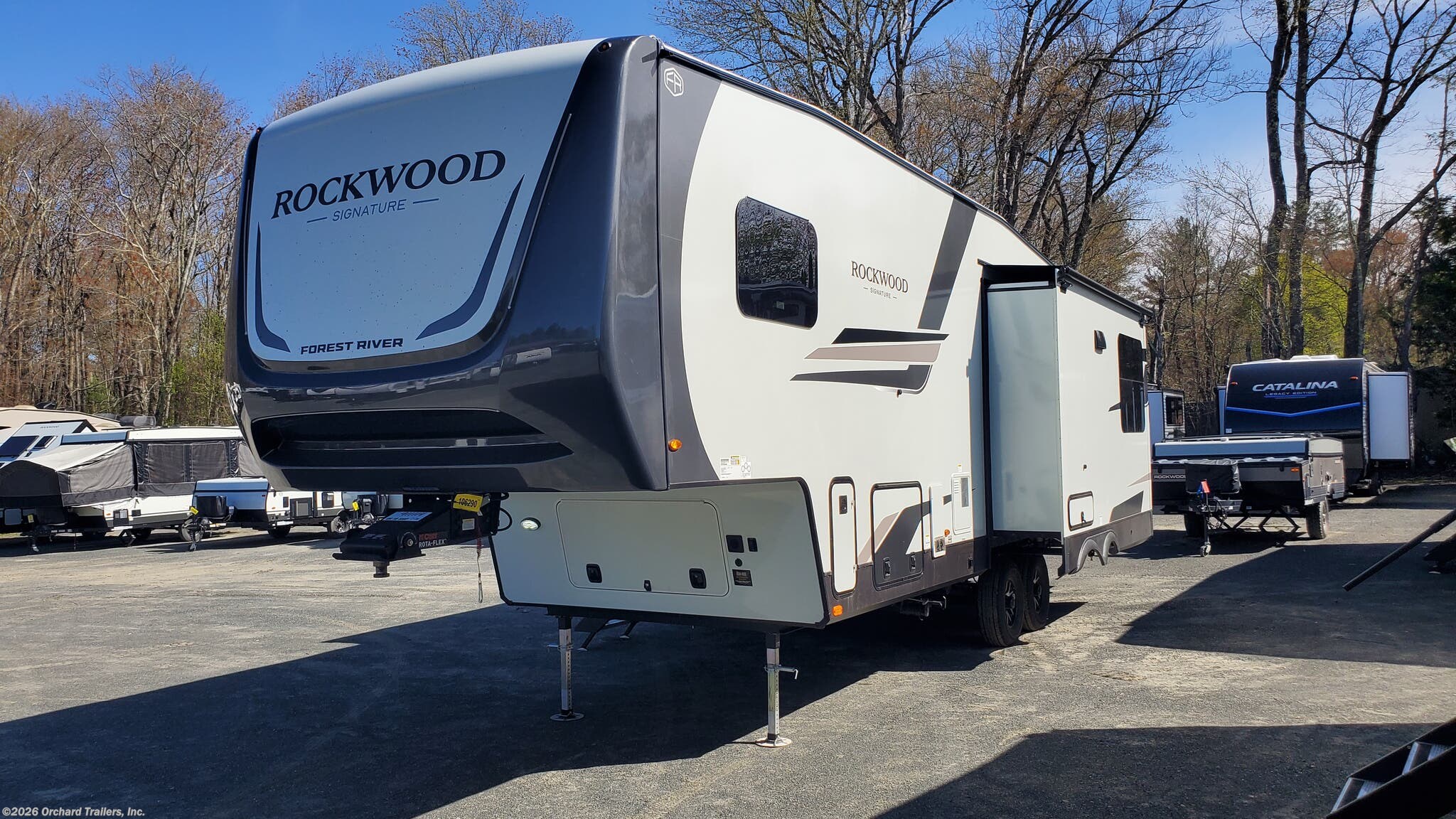 2026 Forest River Rockwood Signature R331RL - New Fifth Wheel For Sale by Orchard Trailers, Inc. in Whately, Massachusetts features Kitchen Sink, Slam Latch Baggage Doors, Hitch, TV, Power Awning
