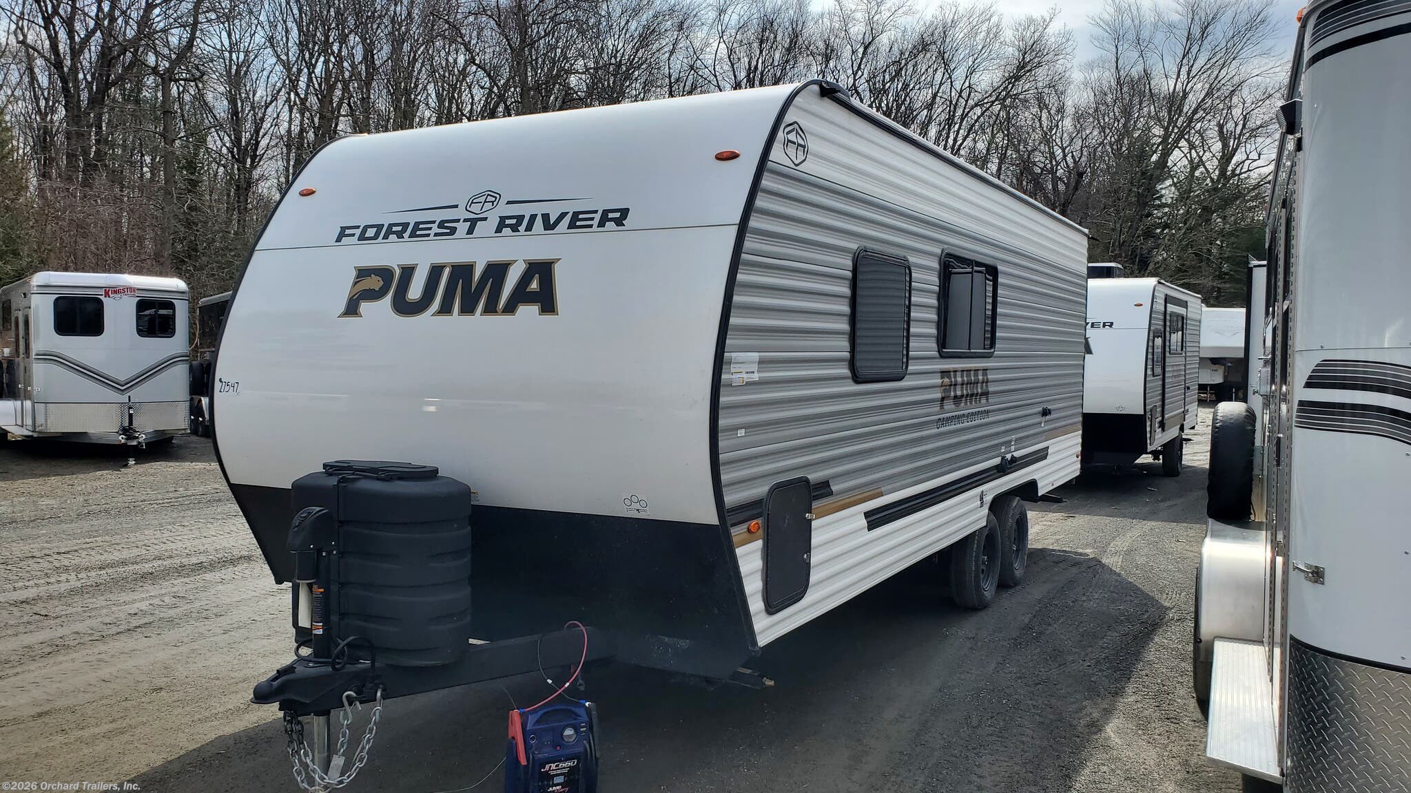 2026 Forest River Puma Camping Edition 210RKCE - New Travel Trailer For Sale by Orchard Trailers, Inc. in Whately, Massachusetts features Water Heater, Thermofoil Countertops, Heat Pump, Microwave, Pleated Shades
