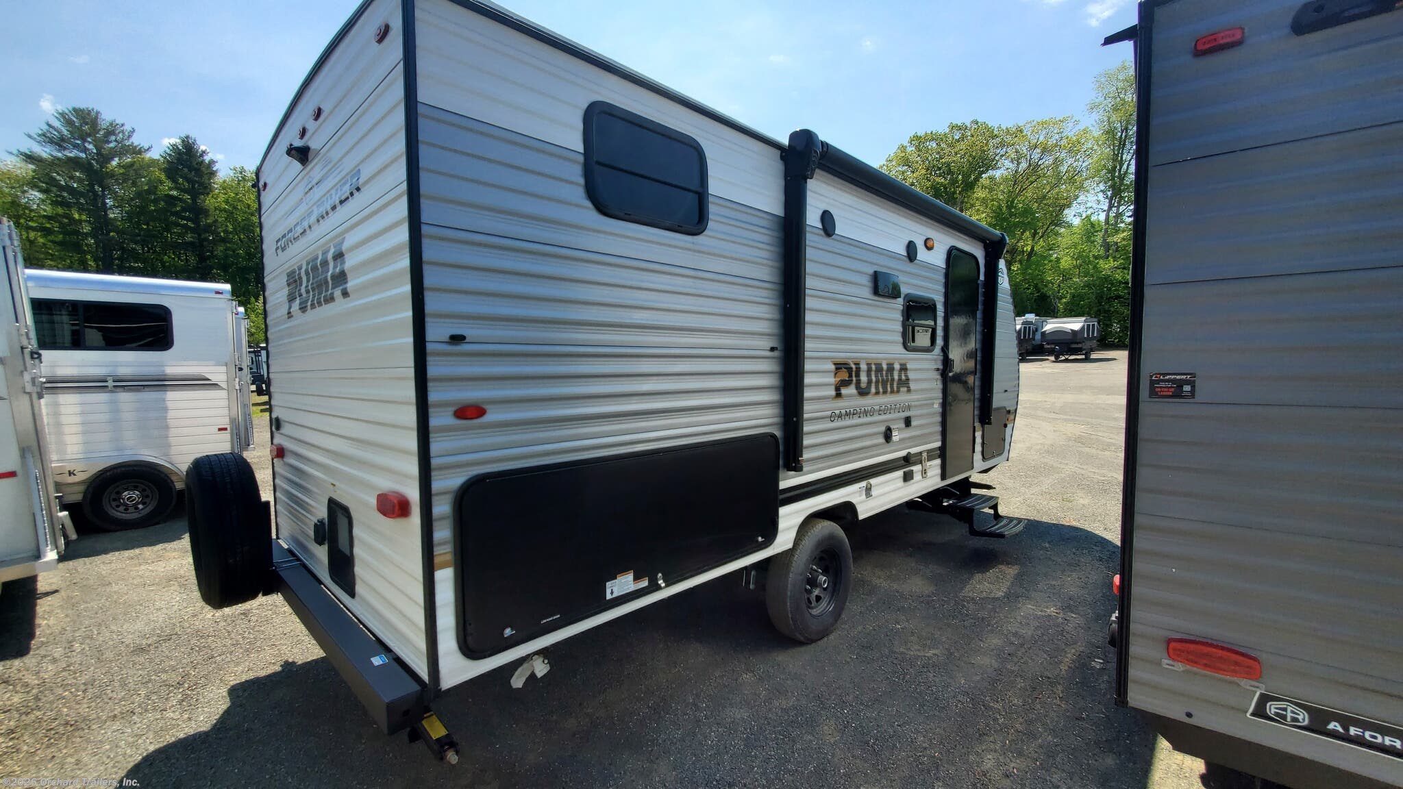 2026 Forest River Puma Camping Edition 18BHCE - New Travel Trailer For Sale by Orchard Trailers, Inc. in Whately, Massachusetts features Heat Pump, Microwave, Pleated Shades, Thermofoil Countertops, Water Heater