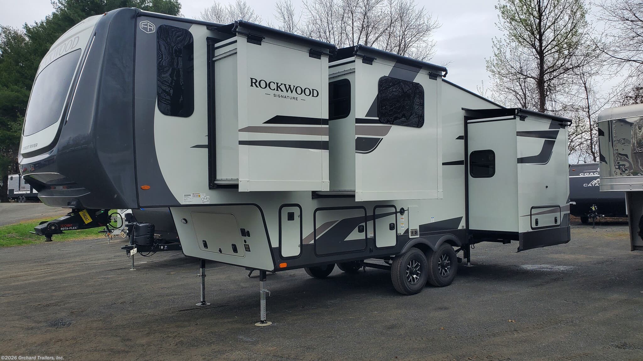 2026 Forest River Rockwood Signature 290SFK - New Fifth Wheel For Sale by Orchard Trailers, Inc. in Whately, Massachusetts features Dinette, Awning, Fireplace, Solar Panel, Slam Latch Baggage Doors