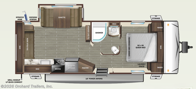 Floorplan of 2023 Starcraft Super Lite 242RL