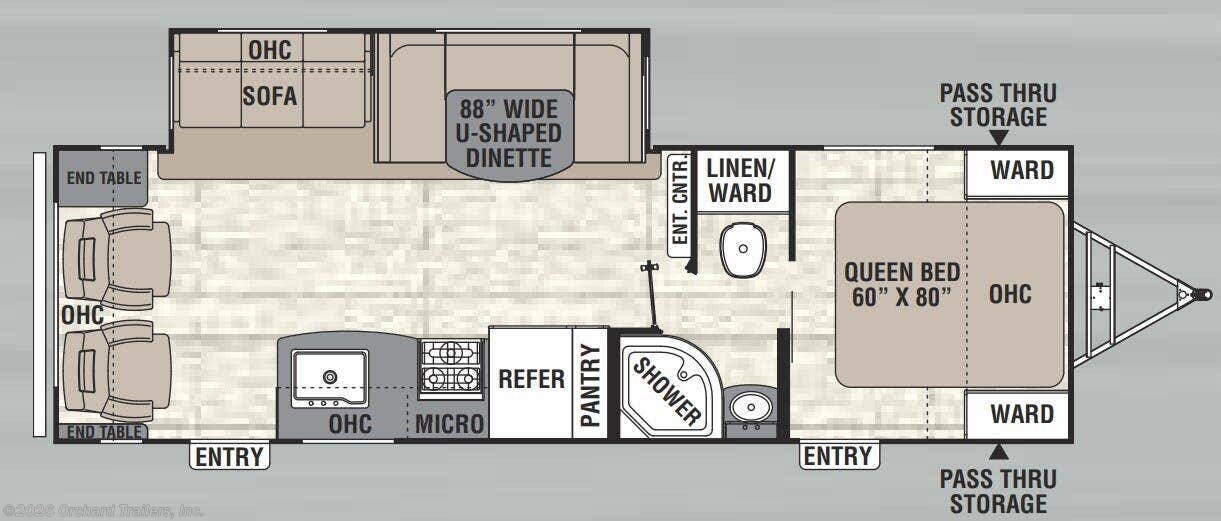 Floorplan of 2018 Coachmen Freedom Express Ultra Lite 281 RLDS