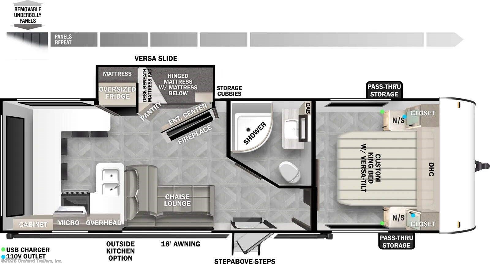 Floorplan of 2024 Forest River Salem Cruise Lite 24VIEW