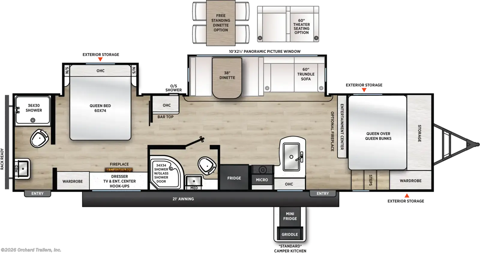 Floorplan of 2027 Coachmen Catalina Legacy Edition 333DBDSCK