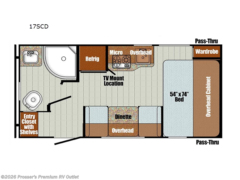 2024 Gulf Stream Vintage Cruiser 17SCD - New Travel Trailer For Sale by Prosser's Premium RV Outlet in Sturtevant, Wisconsin features Air Conditioning, Stove Top Burner, Furnace, Microwave, Water Heater