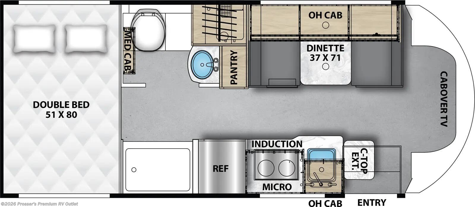 Floorplan of 2026 Coachmen Cross Trail 20XG