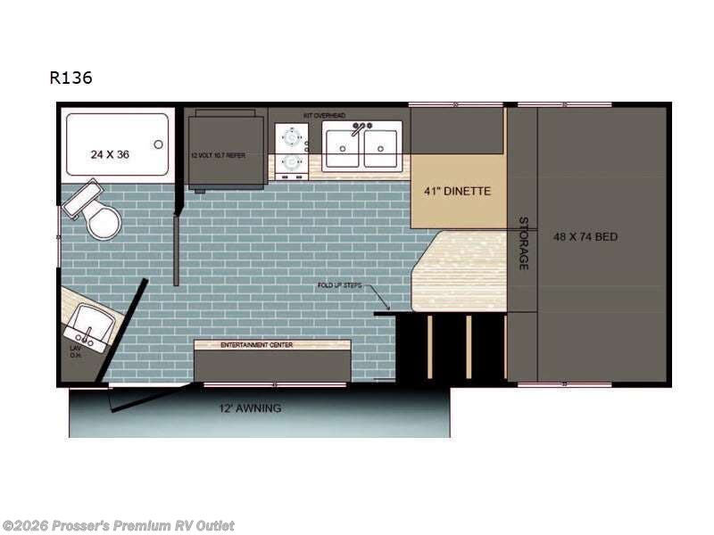 2026 Sunset Park RV SunRay R136 - New Travel Trailer For Sale by Prosser's Premium RV Outlet in Sturtevant, Wisconsin