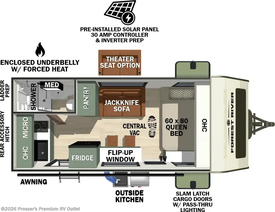 Floorplan of 2026 Forest River No Boundaries Beast Mode NB18.2
