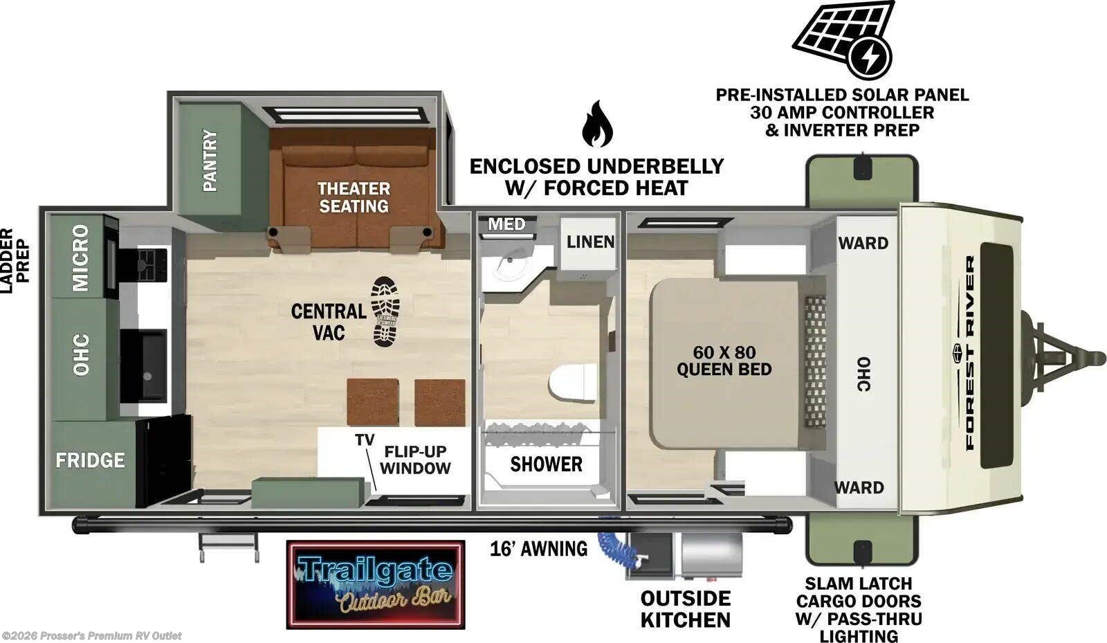 Floorplan of 2026 Forest River No Boundaries Beast Mode NB19.0