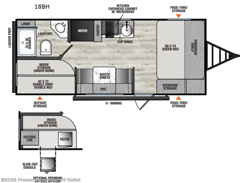 2026 Coachmen Clipper 18BH - New Travel Trailer For Sale by Prosser's Premium RV Outlet in Sturtevant, Wisconsin