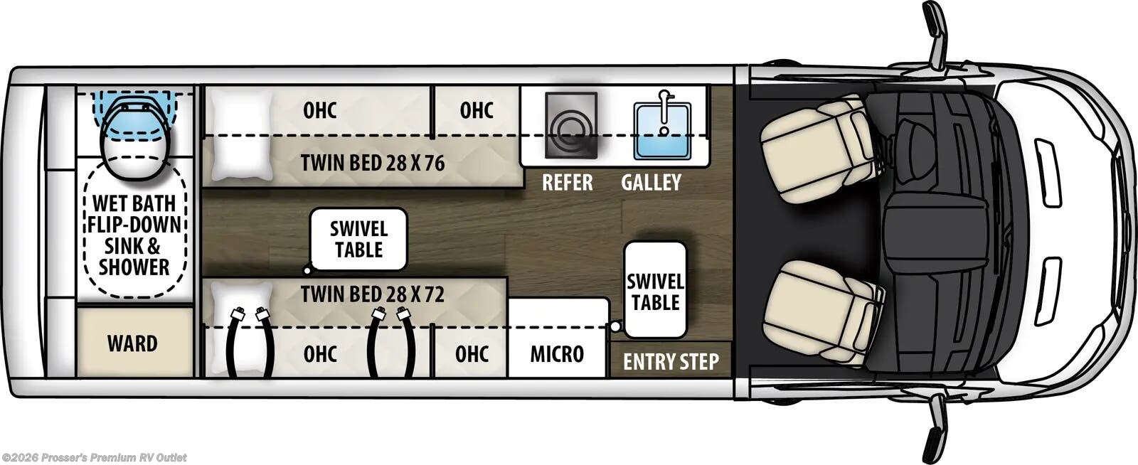 Floorplan of 2026 Coachmen Beyond 22RB