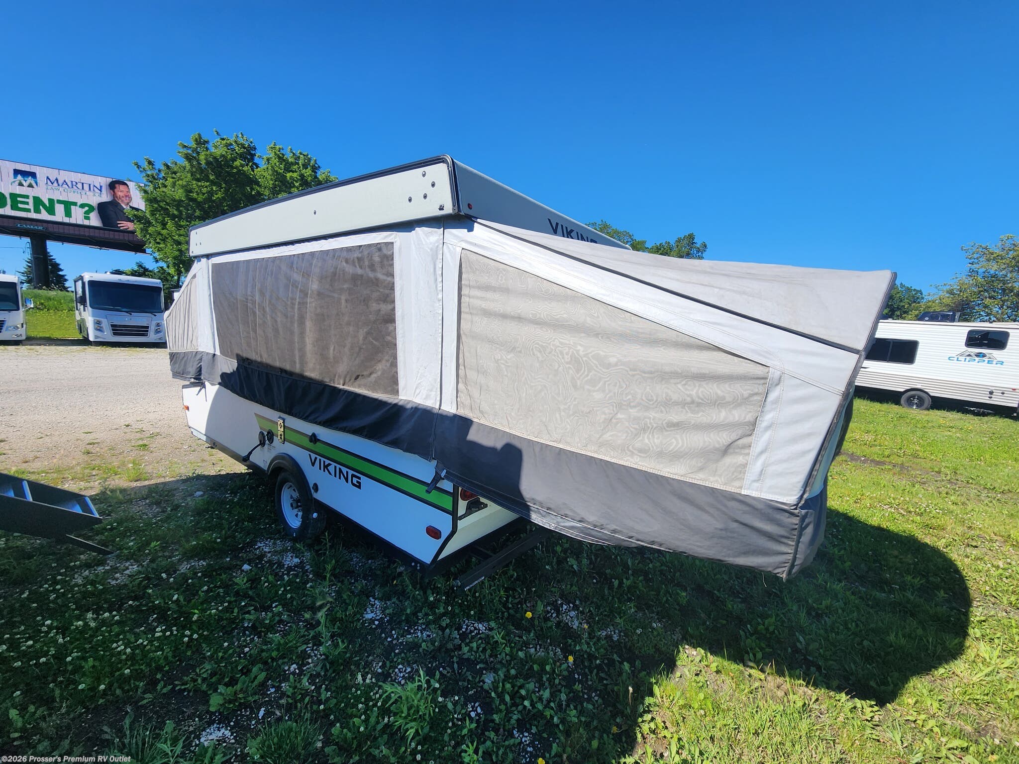 2020 Forest River Viking LS 2107LS - Used Expandable Trailer For Sale by Prosser's Premium RV Outlet in Sturtevant, Wisconsin features Insulated, Refrigerator, Winch, Awning, Screen Door