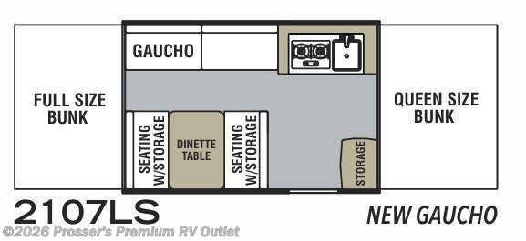 Floorplan of 2020 Forest River Viking LS 2107LS
