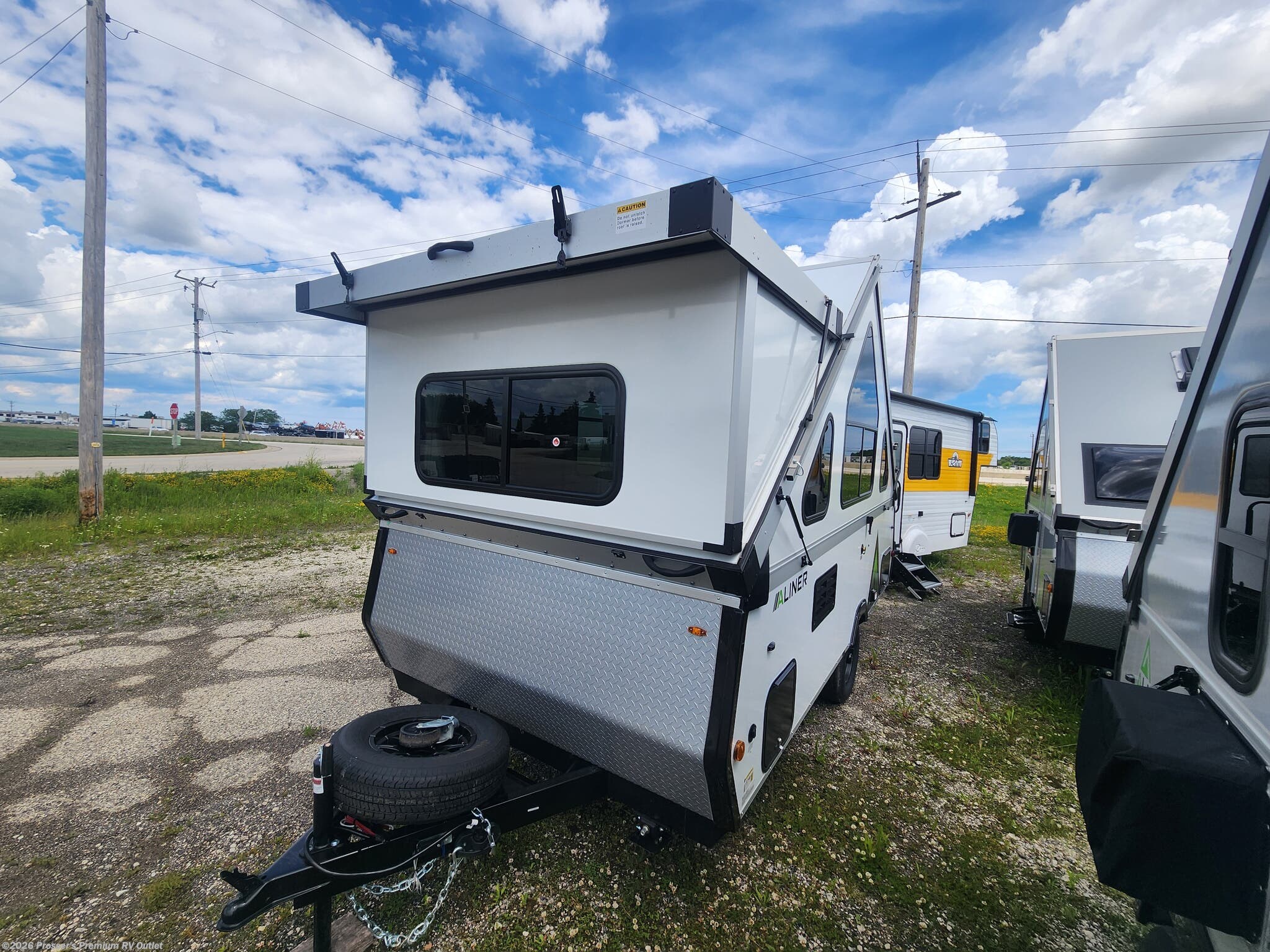2027 Aliner Scout 15 - New Popup For Sale by Prosser's Premium RV Outlet in Sturtevant, Wisconsin features Stabilizer Jacks, Air Conditioning, Bike Rack, CO Detector, Smoke Detector