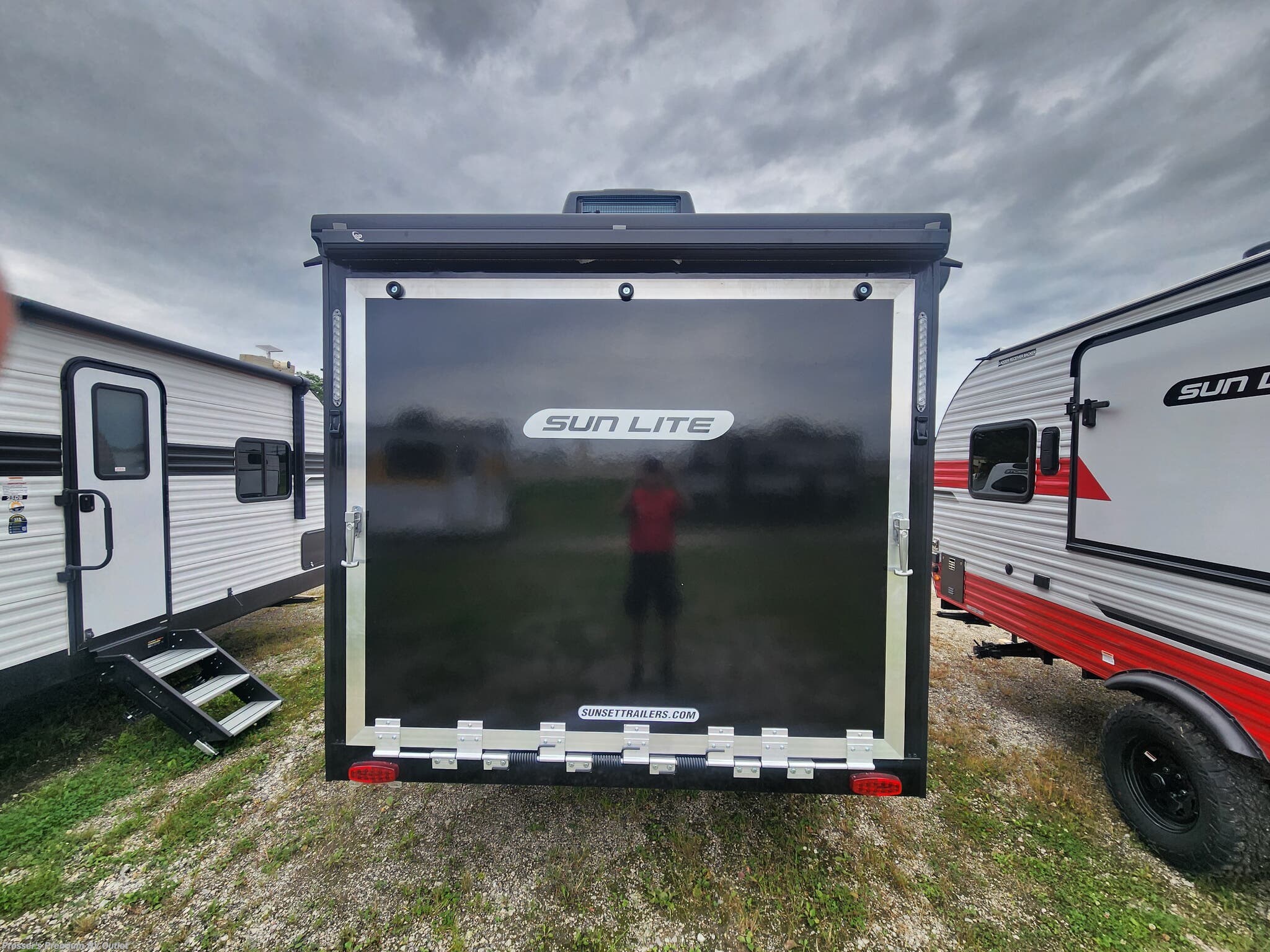 2027 Sunset Park RV Sun Lite 14THX w/Patio, Rear Awning and Tip-Out - New Toy Hauler For Sale by Prosser's Premium RV Outlet in Sturtevant, Wisconsin