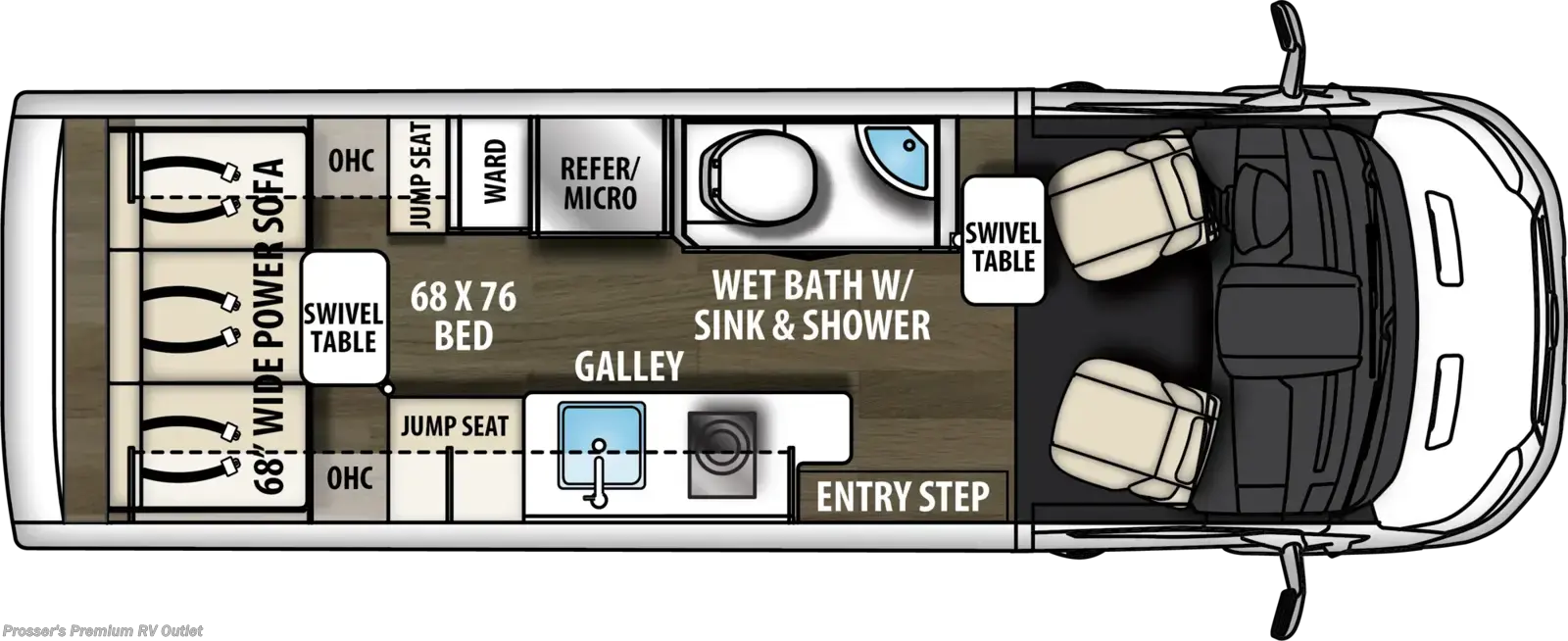Floorplan of 2027 Coachmen Beyond 22C