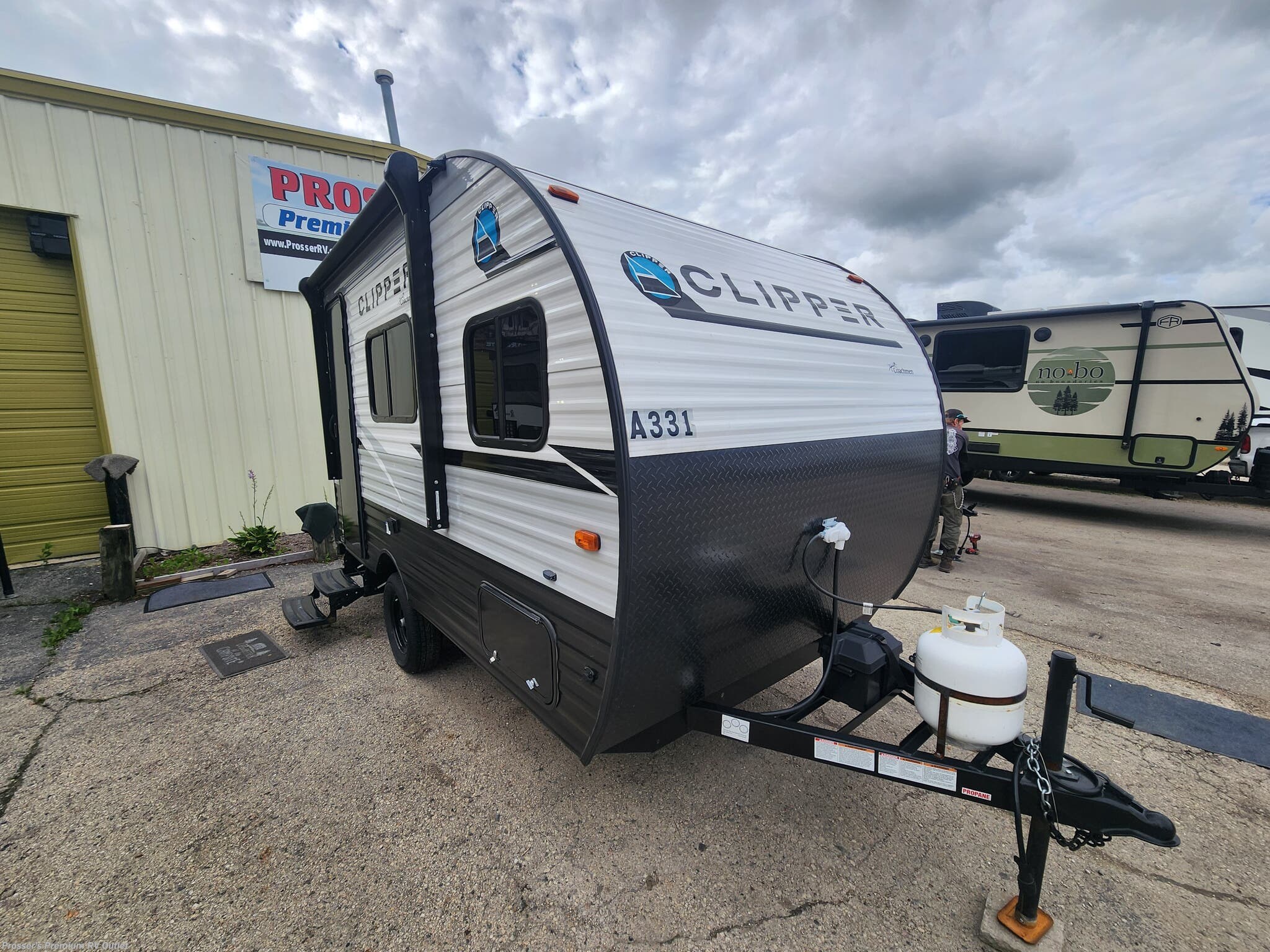 2023 Coachmen Clipper 14CR - Used Travel Trailer For Sale by Prosser's Premium RV Outlet in Sturtevant, Wisconsin features Smoke Detector, Toilet, Shower, Microwave, Refrigerator