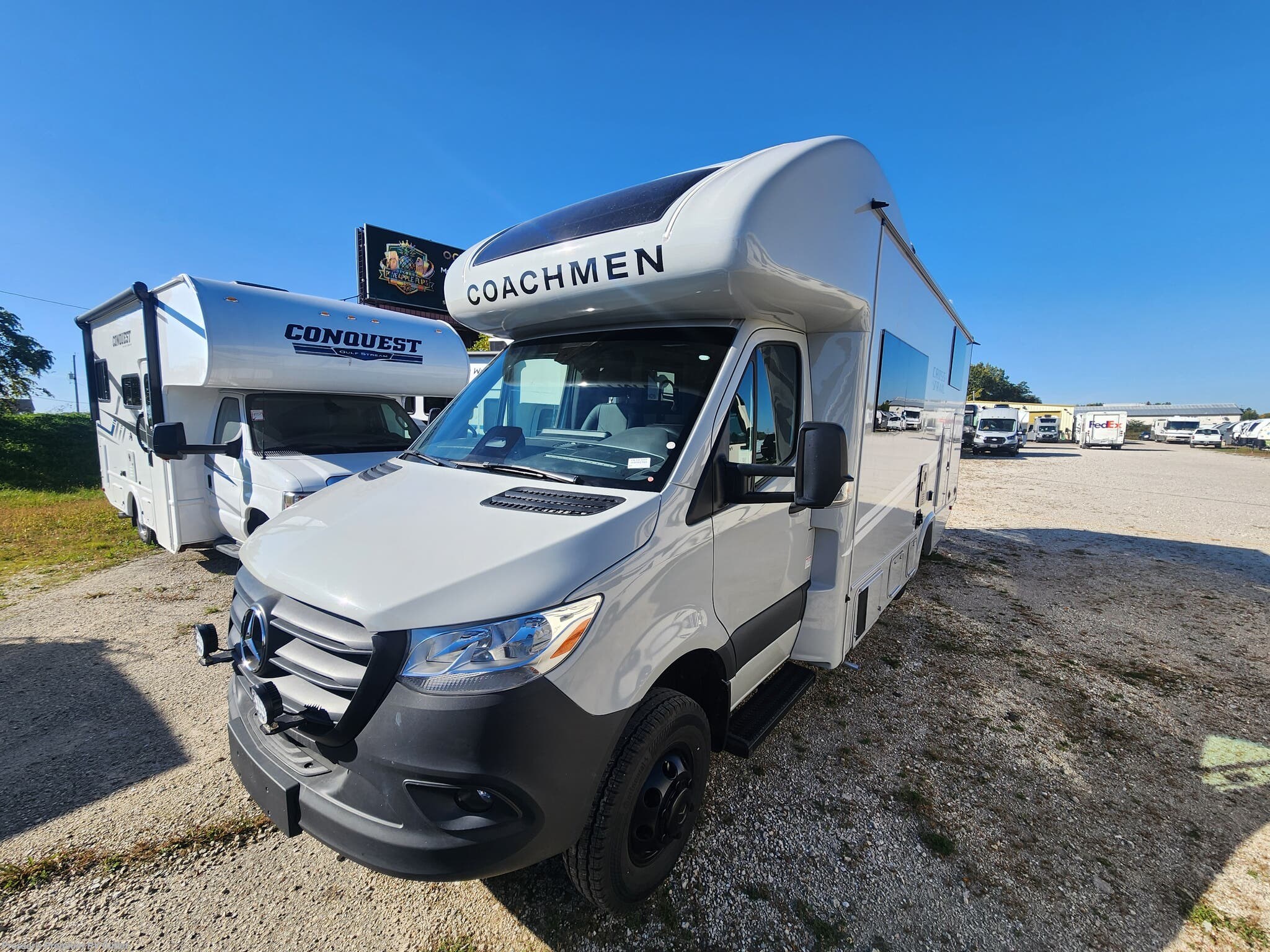 2027 Coachmen Cross Trail EV 26TB - New Class C For Sale by Prosser's Premium RV Outlet in Sturtevant, Wisconsin features Refrigerator, Convection Microwave, Ladder, TV, Generator