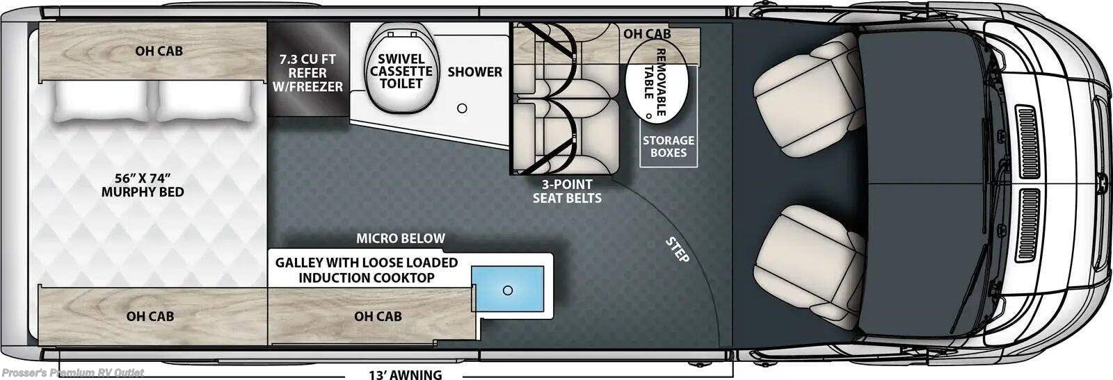 Floorplan of 2027 Coachmen Pixel P 2.0M