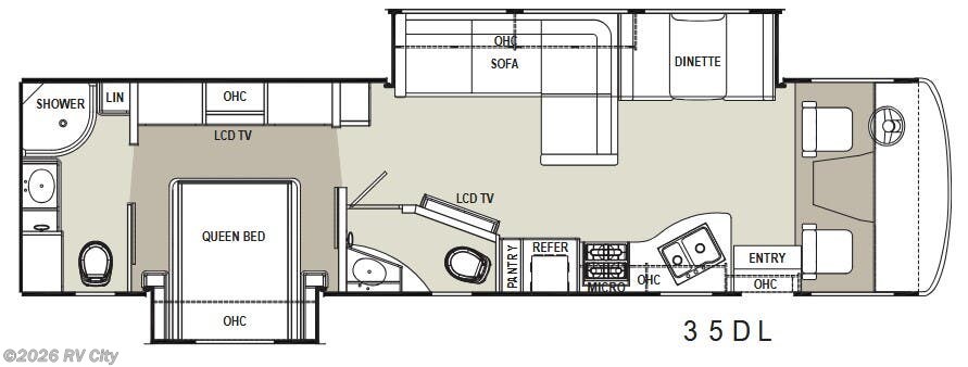 Floorplan of 2014 Coachmen Mirada 35DL