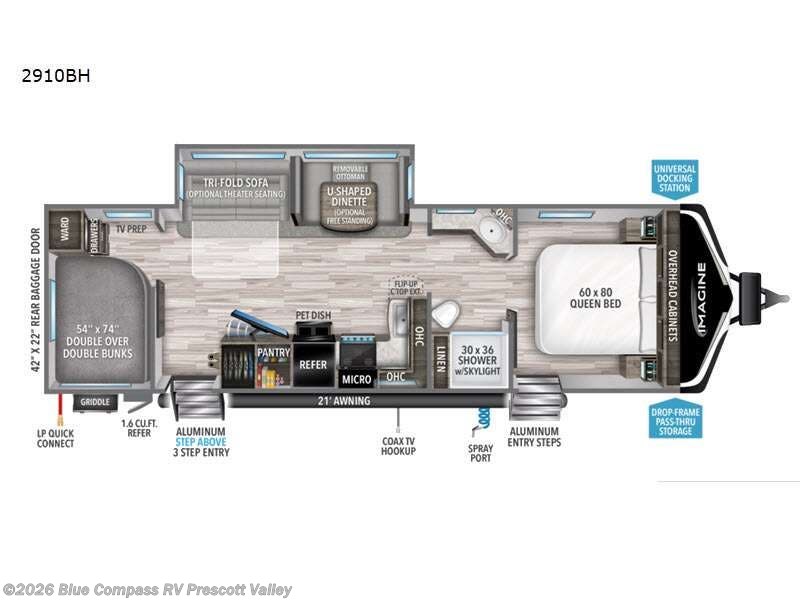 2022 Grand Design Imagine 2910BH - Used Travel Trailer For Sale by Blue Compass RV Prescott Valley in Prescott Valley, Arizona features Slideout