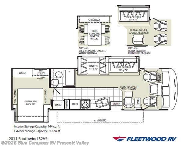 2011 Fleetwood Southwind 32VS - Used Class A For Sale by Blue Compass RV Prescott Valley in Prescott Valley, Arizona features Slideout