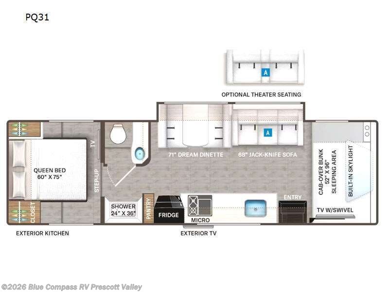 2023 Thor Motor Coach Quantum PQ31 - Used Class C For Sale by Blue Compass RV Prescott Valley in Prescott Valley, Arizona features Slideout
