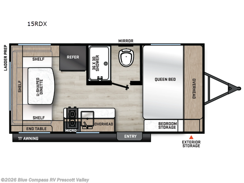 2026 Forest River Aurora Light 15RDX - New Travel Trailer For Sale by Blue Compass RV Prescott Valley in Prescott Valley, Arizona