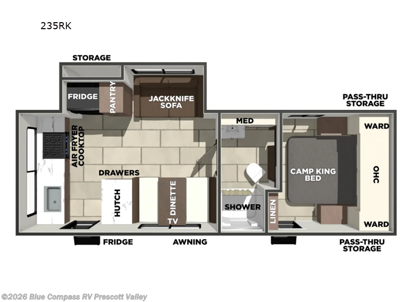 2026 Forest River Tracer 235RK - New Travel Trailer For Sale by Blue Compass RV Prescott Valley in Prescott Valley, Arizona features Slideout
