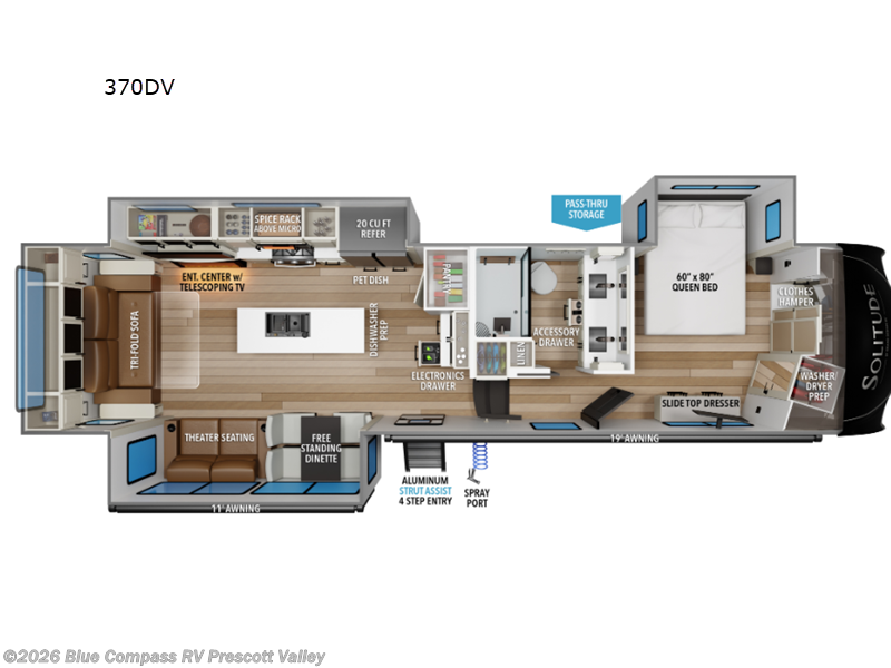 2027 Grand Design Solitude 370DV - New Fifth Wheel For Sale by Blue Compass RV Prescott Valley in Prescott Valley, Arizona features Slideout